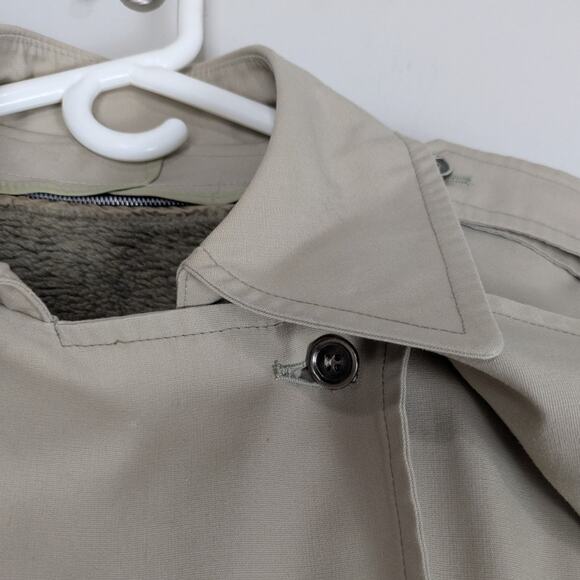 London Fog Khaki Double-Breasted Trench Coat All Weather Raincoat 10 Regular - Picture 10 of 13